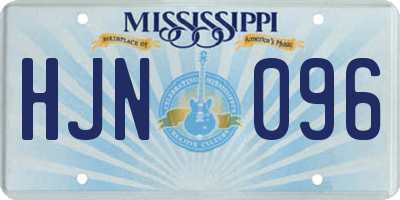 MS license plate HJN096