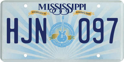 MS license plate HJN097