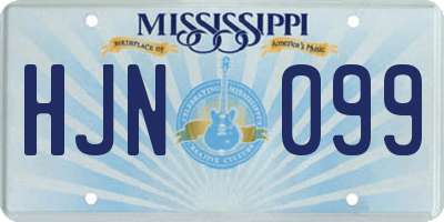 MS license plate HJN099