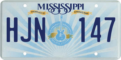 MS license plate HJN147