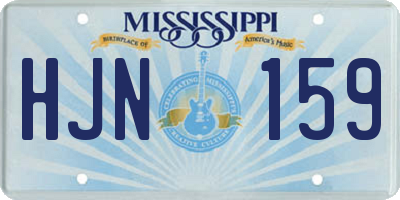 MS license plate HJN159