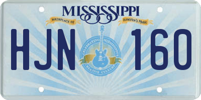 MS license plate HJN160