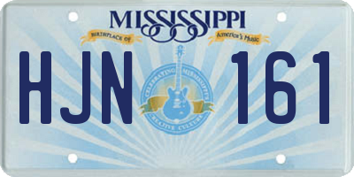 MS license plate HJN161