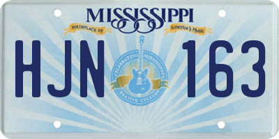MS license plate HJN163