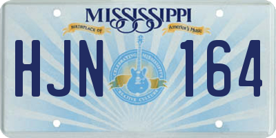 MS license plate HJN164
