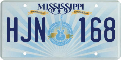MS license plate HJN168