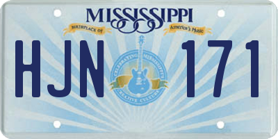 MS license plate HJN171