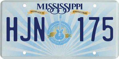 MS license plate HJN175