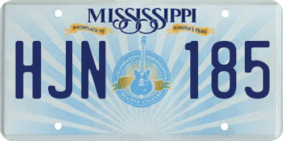 MS license plate HJN185