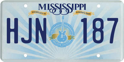 MS license plate HJN187