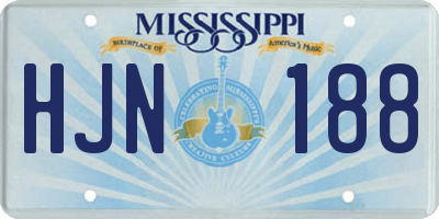 MS license plate HJN188