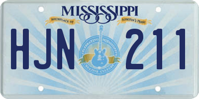 MS license plate HJN211
