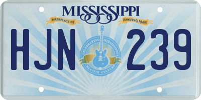 MS license plate HJN239