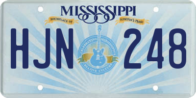 MS license plate HJN248