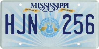 MS license plate HJN256