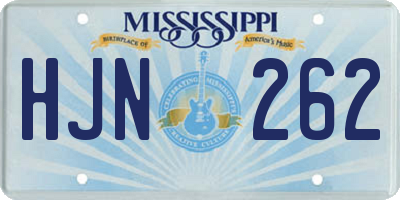 MS license plate HJN262