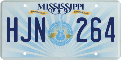 MS license plate HJN264