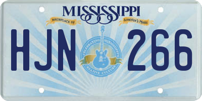 MS license plate HJN266