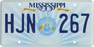 MS license plate HJN267