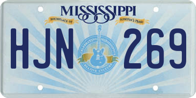 MS license plate HJN269