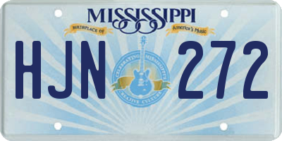 MS license plate HJN272