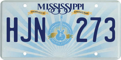 MS license plate HJN273