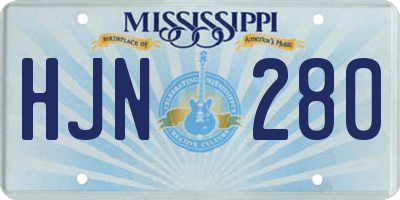 MS license plate HJN280