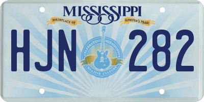 MS license plate HJN282