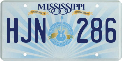 MS license plate HJN286