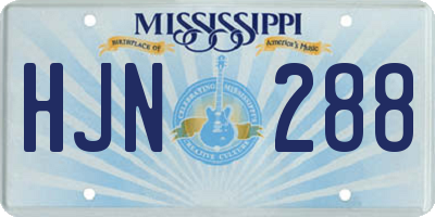 MS license plate HJN288
