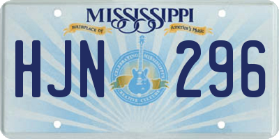 MS license plate HJN296