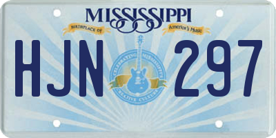 MS license plate HJN297