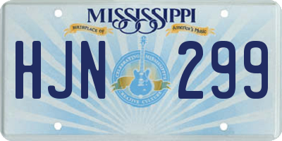 MS license plate HJN299