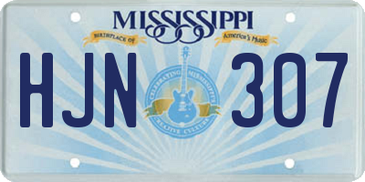 MS license plate HJN307
