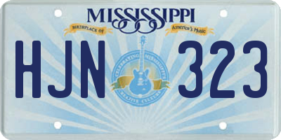 MS license plate HJN323