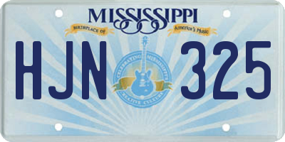MS license plate HJN325