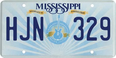 MS license plate HJN329
