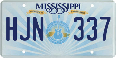 MS license plate HJN337