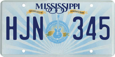 MS license plate HJN345