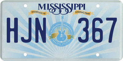 MS license plate HJN367