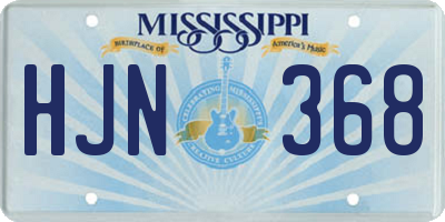 MS license plate HJN368