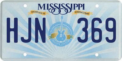MS license plate HJN369