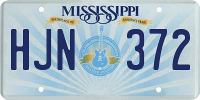 MS license plate HJN372