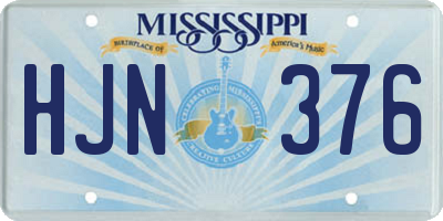 MS license plate HJN376