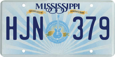 MS license plate HJN379