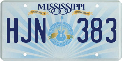 MS license plate HJN383