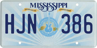 MS license plate HJN386