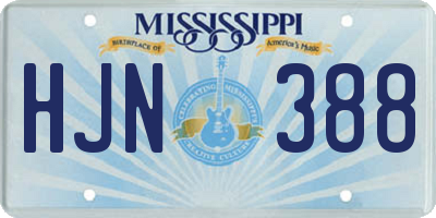 MS license plate HJN388