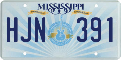 MS license plate HJN391