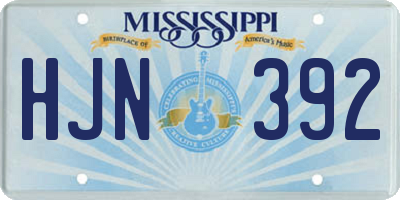 MS license plate HJN392